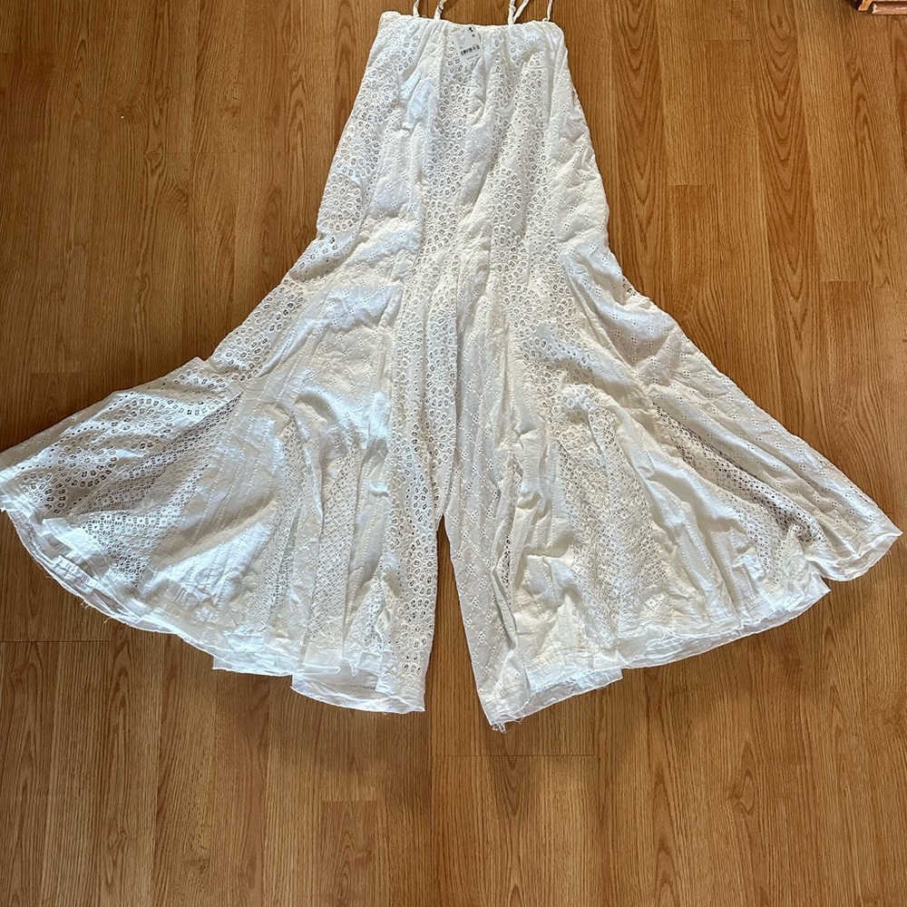 FP Movement by Free People White Lace Flare Pants